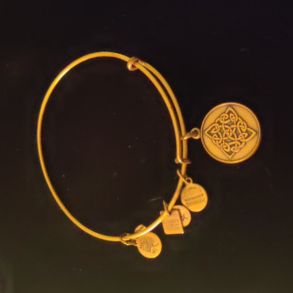 Alex and Ani Women's Gold Tone Bracelet - Celtic Knot